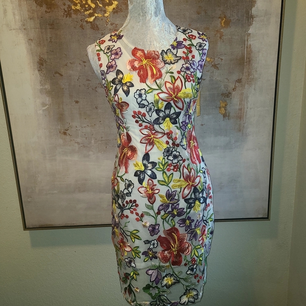 Alexia Admor Halter Sheath Dress in Orange and Red